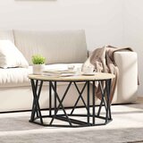  Kava Stol Sonoma hrast 80 x 80 x 42 cm Inženjerska drva i čelik | shoptok.hr