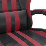 Igraća stolica s osloncem za noge umjetna koža crna i boja vina | shoptok.hr