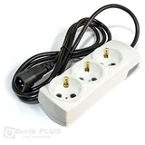Produžni kabl 1.8m IEC na 3×šuko BELI