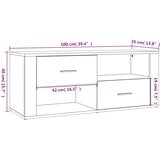 TV ormarić boja smeđeg hrasta 100x35x40 cm konstruirano drvo | shoptok.hr