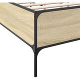  Okvir kreveta boja hrasta 120x200 cm konstruirano drvo i metal | shoptok.hr