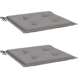 vidaXL Blazine za vrtne stole 2 kosa sive 40x40x3 cm blago | Shoptok.si