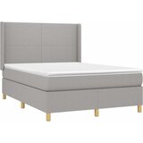  Krevet s oprugama i madracem svjetlosivi 140x190 cm od tkanine | shoptok.hr