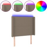 Maison Chic led posteljno vzglavje - vzglavna omarica - nočna omarica taupe 93x16x118/128 cm blago, (21706388) | Shoptok.si