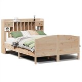 vidaXL Krevet s regalom za knjige bez madraca 140x190 cm od borovine | shoptok.hr