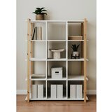 MID.YOU REGAL 107/145/40 cm bela, hrast artisan | Shoptok.si