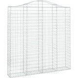  Obokane gabion košare 3 kosi 200x30x200/220 cm pocinkano železo, (20798882) | Shoptok.si