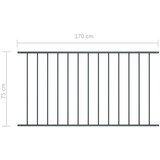 vidaXL Panel za ogradu od čelika obloženog prahom 1 7x0 75 m antracit | shoptok.hr