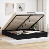  Otomanski krevet s pohranom Crni Hrast 203 x 160 x 25 cm | shoptok.hr