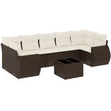  8-dijelni set vrtnih sofa s jastucima smeđi od poliratana | shoptok.hr