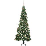 vidaXL Kotično umetno božično drevo Zelena 180 cm PVC in kovina | Shoptok.si