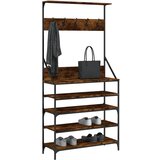  Stalak za odjeću i cipele boja hrasta 90x34x184 cm | shoptok.hr