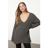 Trendyol Anthracite More Sustainable Wide Pattern Basic Knitted Sweater | Shoptok.si