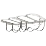 Zidni metalni držač za boce vina u srebrnoj boji broj boca 4 kom 38,5x2x25 cm Cradle –