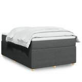Maison Chic Box spring postelja - Vzmetna postelja z vzmetnico temno siva 120x200 cm blago SL5656, (21905797) | Shoptok.si