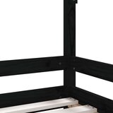  Za dječji krevet crni 80 x 160 cm od masivne borovine | shoptok.hr