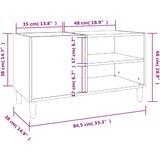 vidaXL Omarica za gramofonske plošče betonsko siva 84,5x38x48 cm les | Shoptok.si
