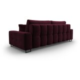 Cosmopolitan Design Bordo rdeča žametna raztegljiva sedežna garnitura s prostorom za shranjevanje 250 cm Wicklow – | Shoptok.si