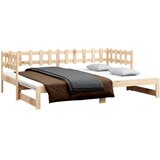  Dnevni ležaj na izvlačenje 2 x (90 x 200) cm masivna borovina | shoptok.hr