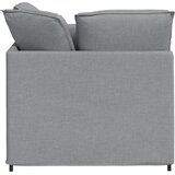  Modularna sofa s podnožjem i jastucima, tkanina, svijetlo siva | Eponuda.com