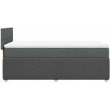  Okvir kreveta s oprugama i madrac tamnosivi 80x200cm od tkanine | shoptok.hr