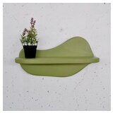 Hanah home Meh224 light green decorative wooden wall shelf Cene