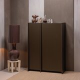 WOOOD Temno rjava omarica v jesenovem dekorju 102x140x44 cm Brock – | Shoptok.si