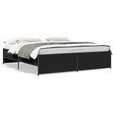  Okvir za krevet crni 180 x 200 cm konstruirano drvo i metal | shoptok.hr