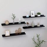 vidaXL Stenske police 4 kosi črne 60x9x3 cm Cene