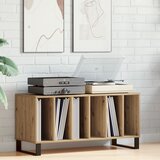 vidaXL Kabinet za zapise Stara drva Masivno drvo, Metal Srednji | shoptok.hr