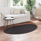  Tepisi Antracit Poliester 80 x 150 cm Akcentni tepisi Ovalni | shoptok.hr