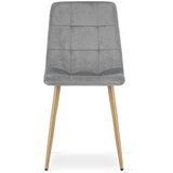 KARA stolica - svijetlosivi baršun / noge od hrasta x 2 | shoptok.hr