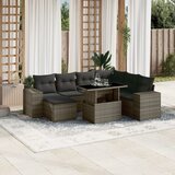 vidaXL 8-dijelni set vrtnih sofa od poliratana s jastucima sivi | shoptok.hr