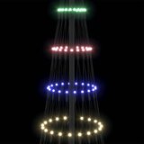 vidaXL LED božično drevesce večbarvno 138.5 x 138.5 x 399 cm Kovina | Shoptok.si
