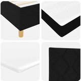 vidaXL Box Spring postelja z vzmetnico in LED črna 140x200 cm tkanina, (22049886) | Shoptok.si
