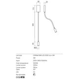  Redo 01-2754 - Fleksibilna LED lampica WALLIE LED/3W/230V USB CRI 90, bela | Eponuda.com