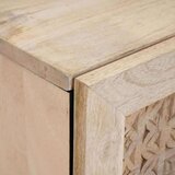 vidaXL Noćni ormarić 2 pcs Bež 40 x 33 x 46 cm masivno drvo manga | shoptok.hr
