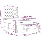 Box spring krevet Tamno plava 120 x 200 cm Baršun | shoptok.hr