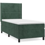 Maison Chic Box spring postelja - Vzmetna postelja z vzmetnico temno zelena 80x200 cm žamet SL1472, (21909495) Cene