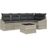  Set sofe 6 kom. Svjetlosiva poliratan 233,5 x 123,5 x 85 cm | shoptok.hr