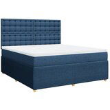 Maison Chic Box spring postelja - Vzmetna postelja z vzmetnico modra 180x200 cm blago SL17883, (21882484) | Shoptok.si