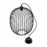  Luster na sajli DESTELLO 1xE27/15W/230V prečnik 32 cm crna Slike
