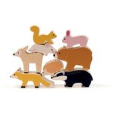 Bigjigs Toys Woodland Animal Set komplet igrač iz lesa 12m+ 8 kos | Shoptok.si
