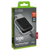 Sbs Brezžična magnetna prenosna baterija 5000 mAh črne barve, (5000265646) | Shoptok.si