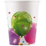 Barvni baloni papirnati kozarci 8-delni set 200ml