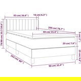  Krevet s oprugama i madracem plavi 90 x 200 cm od tkanine | shoptok.hr