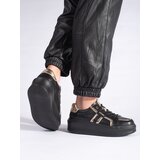 Shelvt Black leather platform sneakers Cijene