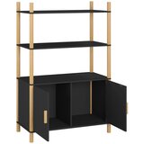  Visoka komoda crna 80 x 40 x 121 cm od konstruiranog drva | Eponuda.com