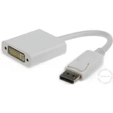 adapter GEMBIRD, A-DPM-DVIF-002-W, muški DisplayPort na ženski DVI, 10 cm, white