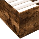 vidaXL Posteljni okvir dimljeni hrast 90x190 cm inženirski les | Shoptok.si